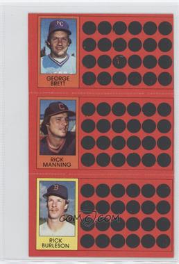 1981 Topps Baseball Scratch-Off - [Base] #1-19-37 - George Brett, Rick Manning, Rick Burleson