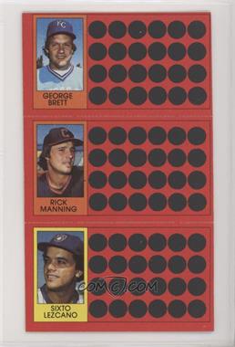 1981 Topps Baseball Scratch-Off - [Base] #1-19-45 - George Brett, Rick Manning, Sixto Lezcano