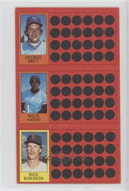 1981 Topps Baseball Scratch-Off - [Base] #1-27-37 - George Brett, Willie Aikens, Rick Burleson