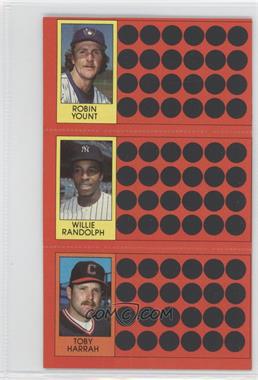 1981 Topps Baseball Scratch-Off - [Base] #10-36-46 - Robin Yount, Willie Randolph, Toby Harrah