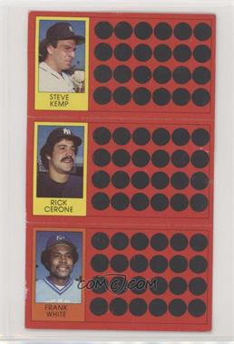 1981 Topps Baseball Scratch-Off - [Base] #11-28-47 - Steve Kemp, Rick Cerone, Frank White [Noted]