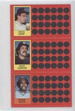 1981 Topps Baseball Scratch-Off - [Base] #11-28-47 - Steve Kemp, Rick Cerone, Frank White