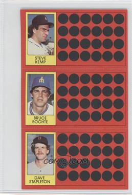 1981 Topps Baseball Scratch-Off - [Base] #11-30-48 - Steve Kemp, Bruce Bochte, Dave Stapleton
