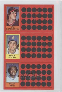 1981 Topps Baseball Scratch-Off - [Base] #12-30-47 - Joe Charboneau, Bruce Bochte, Frank White