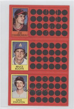 1981 Topps Baseball Scratch-Off - [Base] #12-30-48 - Joe Charboneau, Bruce Bochte, Dave Stapleton
