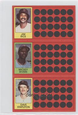 1981 Topps Baseball Scratch-Off - [Base] #13-31-48 - Jim Rice, Mickey Rivers, Dave Stapleton