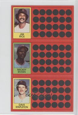 1981 Topps Baseball Scratch-Off - [Base] #13-31-48 - Jim Rice, Mickey Rivers, Dave Stapleton