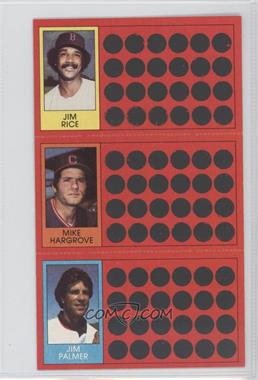 1981 Topps Baseball Scratch-Off - [Base] #13-32-50 - Jim Rice, Mike Hargrove, Jim Palmer