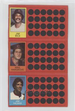 1981 Topps Baseball Scratch-Off - [Base] #13-32-50 - Jim Rice, Mike Hargrove, Jim Palmer [Poor to Fair]