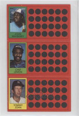 1981 Topps Baseball Scratch-Off - [Base] #15-34-52 - John Mayberry, Chet Lemon, Tommy John