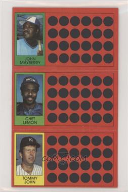 1981 Topps Baseball Scratch-Off - [Base] #15-34-52 - John Mayberry, Chet Lemon, Tommy John