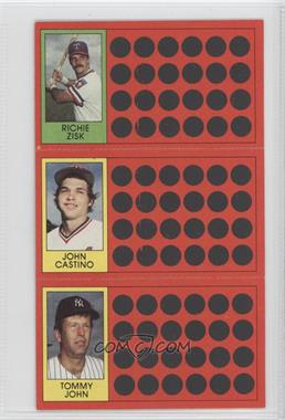 1981 Topps Baseball Scratch-Off - [Base] #16-33-52 - Richie Zisk, John Castino, Tommy John
