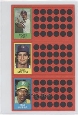 1981 Topps Baseball Scratch-Off - [Base] #16-35-53 - Richie Zisk, Paul Molitor, Mike Norris