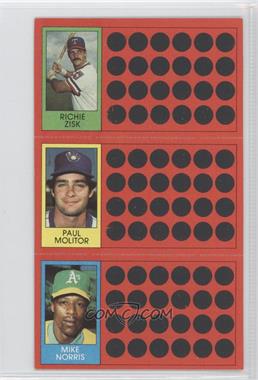 1981 Topps Baseball Scratch-Off - [Base] #16-35-53 - Richie Zisk, Paul Molitor, Mike Norris