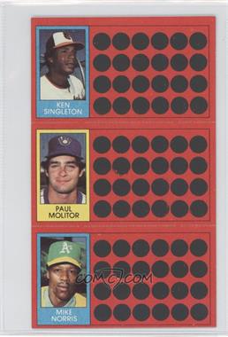 1981 Topps Baseball Scratch-Off - [Base] #17-35-53 - Ken Singleton, Paul Molitor, Mike Norris