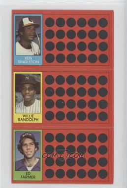 1981 Topps Baseball Scratch-Off - [Base] #17-36-54 - Ken Singleton, Willie Randolph, Ed Farmer [Good to VG‑EX]