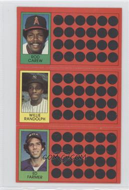 1981 Topps Baseball Scratch-Off - [Base] #18-36-54 - Rod Carew, Willie Randolph, Ed Farmer