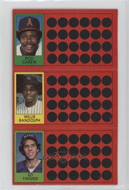 1981 Topps Baseball Scratch-Off - [Base] #18-36-54 - Rod Carew, Willie Randolph, Ed Farmer