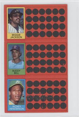 1981 Topps Baseball Scratch-Off - [Base] #3-21-39 - Reggie Jackson, Buddy Bell, Rickey Henderson