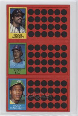 1981 Topps Baseball Scratch-Off - [Base] #3-21-39 - Reggie Jackson, Buddy Bell, Rickey Henderson