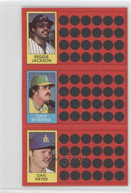 1981 Topps Baseball Scratch-Off - [Base] #3-22-40 - Reggie Jackson, Dave Revering, Dan Meyer