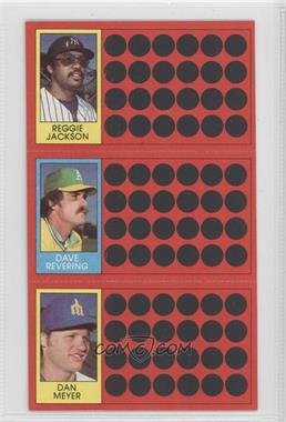 1981 Topps Baseball Scratch-Off - [Base] #3-22-40 - Reggie Jackson, Dave Revering, Dan Meyer