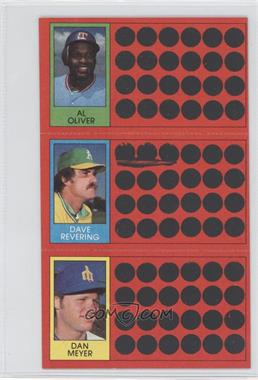 1981 Topps Baseball Scratch-Off - [Base] #4-22-40 - Al Oliver, Dave Revering, Dan Meyer