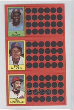 1981 Topps Baseball Scratch-Off - [Base] #4-23-41 - Al Oliver, Tim Paciorek, Ken Landreaux