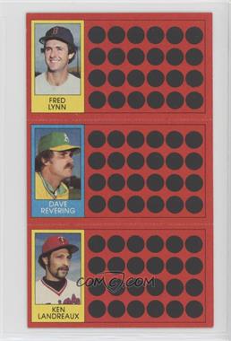 1981 Topps Baseball Scratch-Off - [Base] #5-22-41 - Fred Lynn, Dave Revering, Ken Landreaux