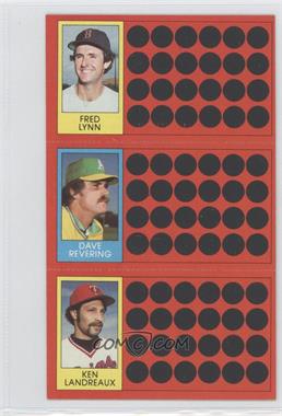 1981 Topps Baseball Scratch-Off - [Base] #5-22-41 - Fred Lynn, Dave Revering, Ken Landreaux