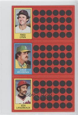 1981 Topps Baseball Scratch-Off - [Base] #5-22-41 - Fred Lynn, Dave Revering, Ken Landreaux