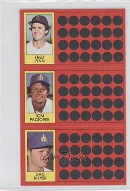 1981 Topps Baseball Scratch-Off - [Base] #5-23-40 - Fred Lynn, Tom Paciorek, Dan Meyer