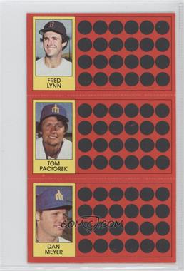 1981 Topps Baseball Scratch-Off - [Base] #5-23-40 - Fred Lynn, Tom Paciorek, Dan Meyer
