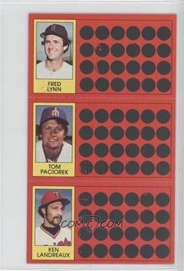 1981 Topps Baseball Scratch-Off - [Base] #5-23-41 - Fred Lynn, Tom Paciorek, Ken Landreaux