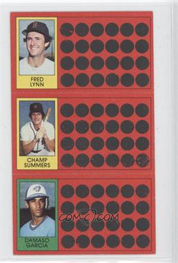 1981 Topps Baseball Scratch-Off - [Base] #5-24-42 - Fred Lynn, Champ Summers, Damaso Garcia