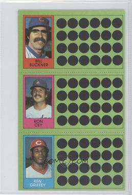 1981 Topps Baseball Scratch-Off - [Base] #55-73-91 - Bill Buckner, Ron Cey, Ken Griffey [Noted]