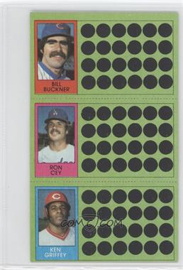 1981 Topps Baseball Scratch-Off - [Base] #55-73-91 - Bill Buckner, Ron Cey, Ken Griffey [Noted]