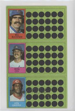 1981 Topps Baseball Scratch-Off - [Base] #55-73-91 - Bill Buckner, Ron Cey, Ken Griffey