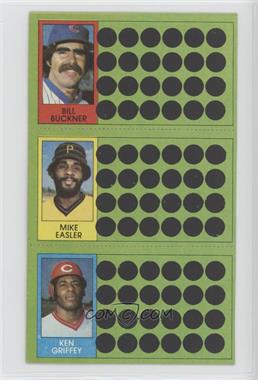 1981 Topps Baseball Scratch-Off - [Base] #55-81-91 - Bill Buckner, Mike Easler, Ken Griffey