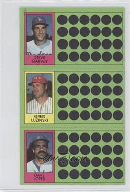 1981 Topps Baseball Scratch-Off - [Base] #56-74-92 - Steve Garvey, Greg Luzinski, Davey Lopes