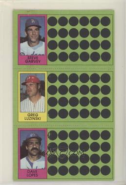 1981 Topps Baseball Scratch-Off - [Base] #56-74-92 - Steve Garvey, Greg Luzinski, Davey Lopes