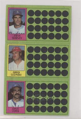 1981 Topps Baseball Scratch-Off - [Base] #56-74-92 - Steve Garvey, Greg Luzinski, Davey Lopes