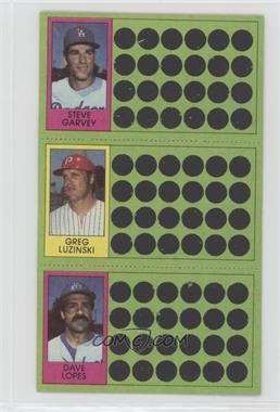 1981 Topps Baseball Scratch-Off - [Base] #56-74-92 - Steve Garvey, Greg Luzinski, Davey Lopes