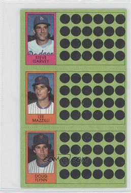 1981 Topps Baseball Scratch-Off - [Base] #56-75-93 - Steve Garvey, Lee Mazzilli, Doug Flynn [Noted]
