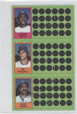 1981 Topps Baseball Scratch-Off - [Base] #57-75-92 - Reggie Smith, Lee Mazzilli, Davey Lopes [Noted]