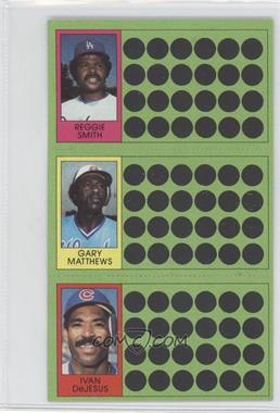 1981 Topps Baseball Scratch-Off - [Base] #57-76-94 - Reggie Smith, Gary Matthews, Ivan De Jesus