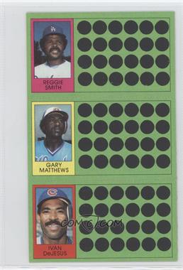 1981 Topps Baseball Scratch-Off - [Base] #57-76-94 - Reggie Smith, Gary Matthews, Ivan De Jesus [Noted]