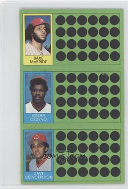 1981 Topps Baseball Scratch-Off - [Base] #58-77-95 - Bake McBride, Cesar Cedeno, Dave Concepcion