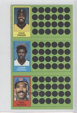1981 Topps Baseball Scratch-Off - [Base] #59-77-94 - Dave Parker, Cesar Cedeno, Ivan De Jesus
