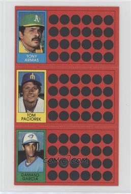 1981 Topps Baseball Scratch-Off - [Base] #6-23-42 - Tony Armas, Tom Paciorek, Damaso Garcia